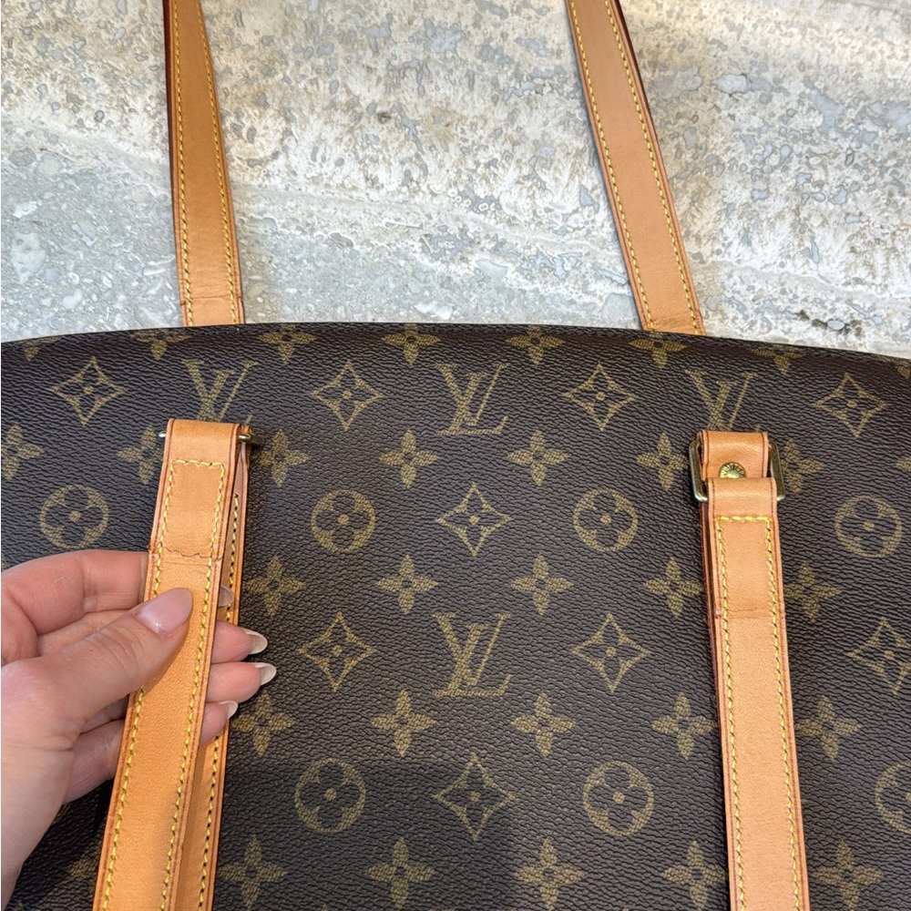 SOLD Louis Vuitton Brown and Tan Monogram Tote - Picture 4 of 5